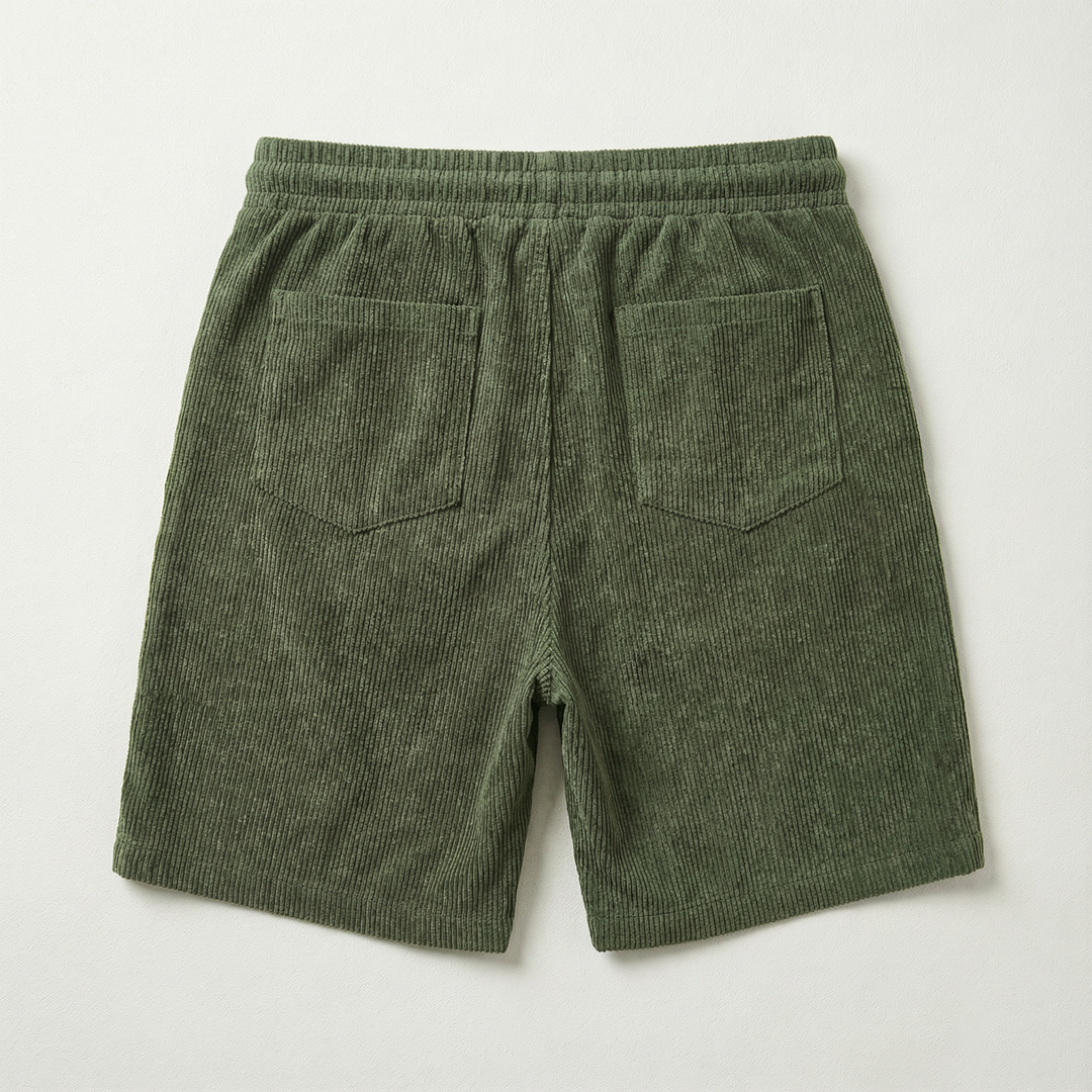 Men’s Short-Length Summer Shorts – Drawstring Waist, Side Pockets