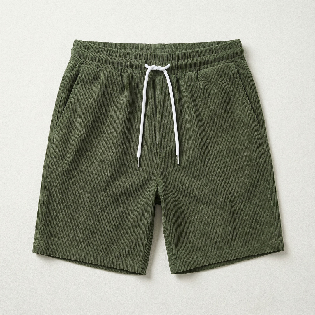 Men’s Short-Length Summer Shorts – Drawstring Waist, Side Pockets