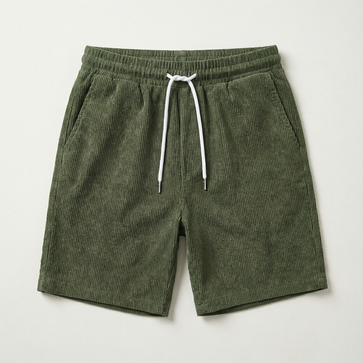 Men’s Short-Length Summer Shorts – Drawstring Waist, Side Pockets