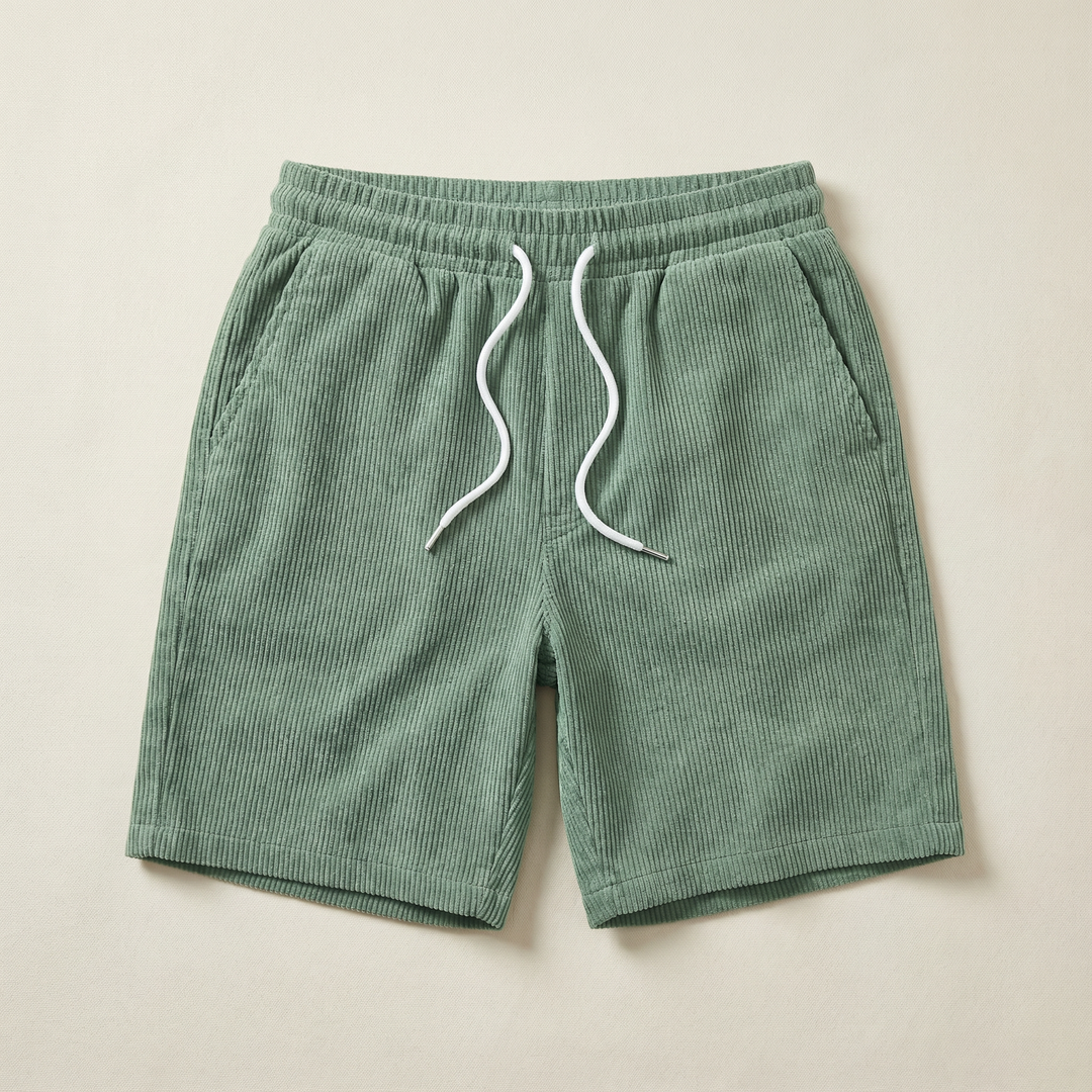 Men’s Short-Length Summer Shorts – Drawstring Waist, Side Pockets