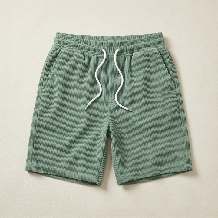 Men’s Short-Length Summer Shorts – Drawstring Waist, Side Pockets