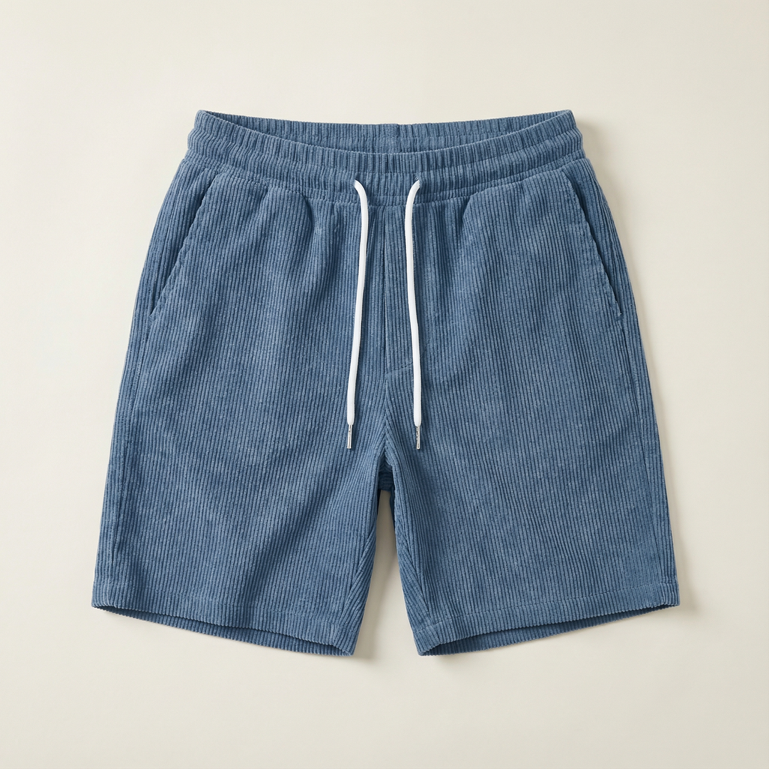 Men’s Short-Length Summer Shorts – Drawstring Waist, Side Pockets