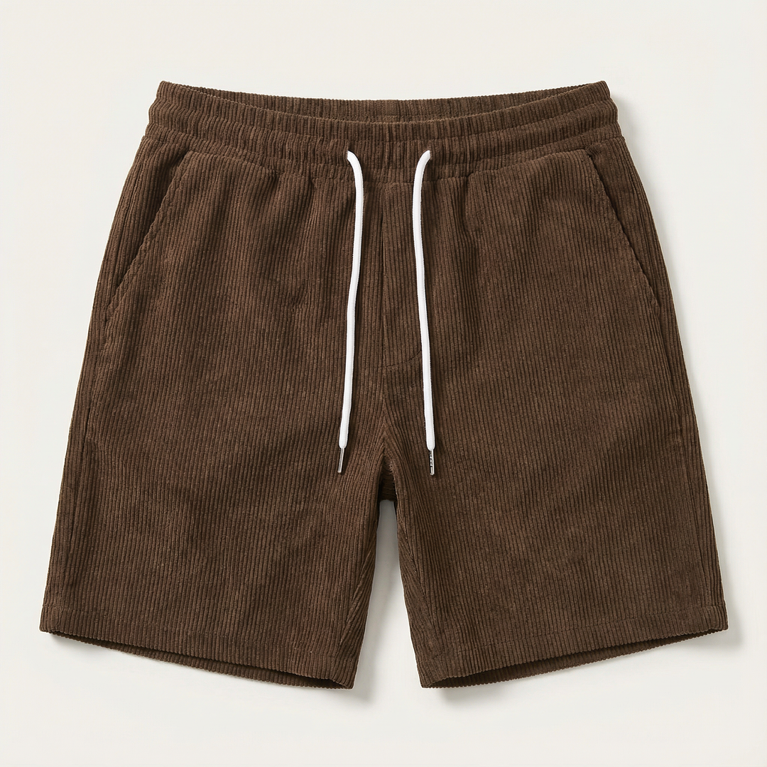 Men’s Short-Length Summer Shorts – Drawstring Waist, Side Pockets