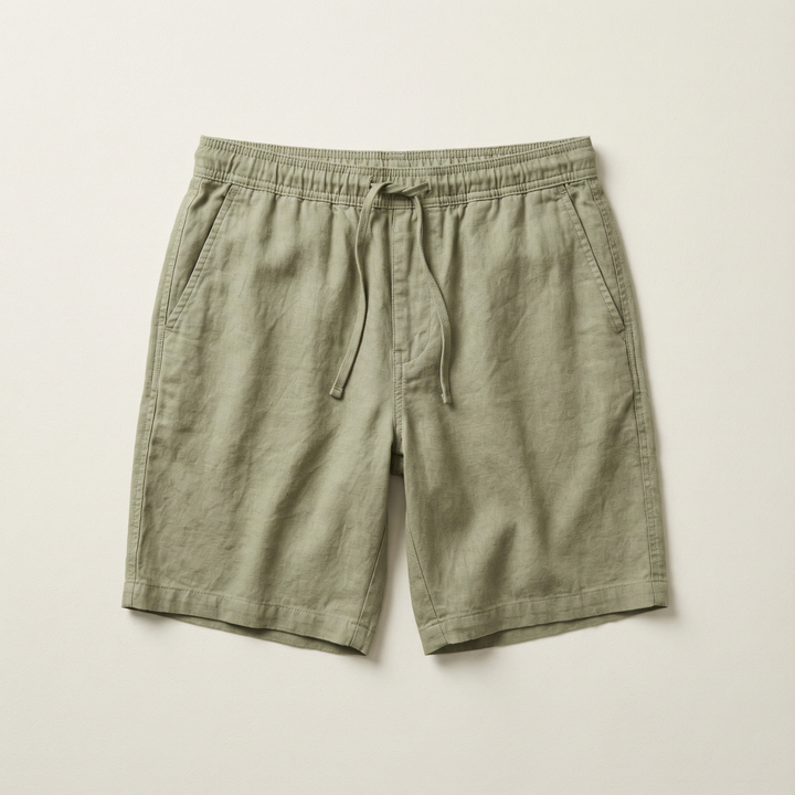 Men’s Striped Shorts – Elastic Waist with Drawstring
