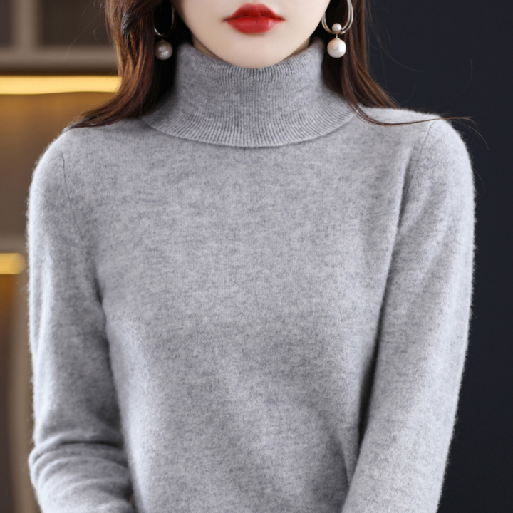 Emmie Turtleneck Sweater in Cashmere for Women – Premium Soft Knit Offering Warmth and Light Comfort