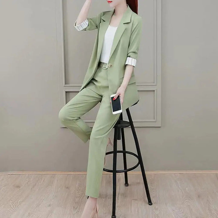 Joanna | Chic Blazer and Sleek Pants Ensemble