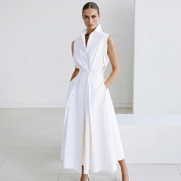 Summer Blanc Midi Dress