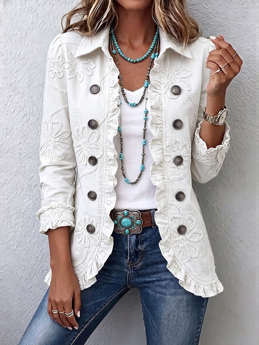 Wren | Embroidered Boho Utility Jacket