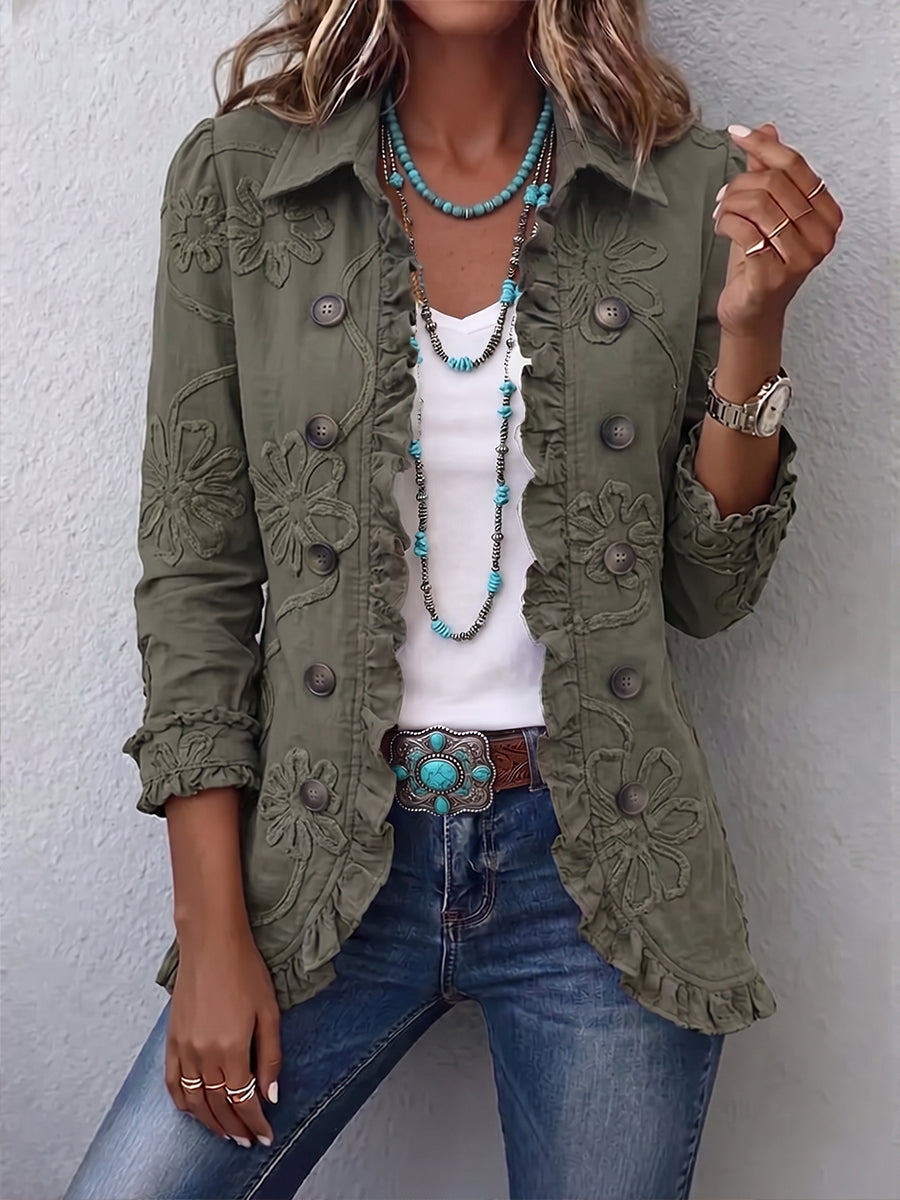 Wren | Embroidered Boho Utility Jacket