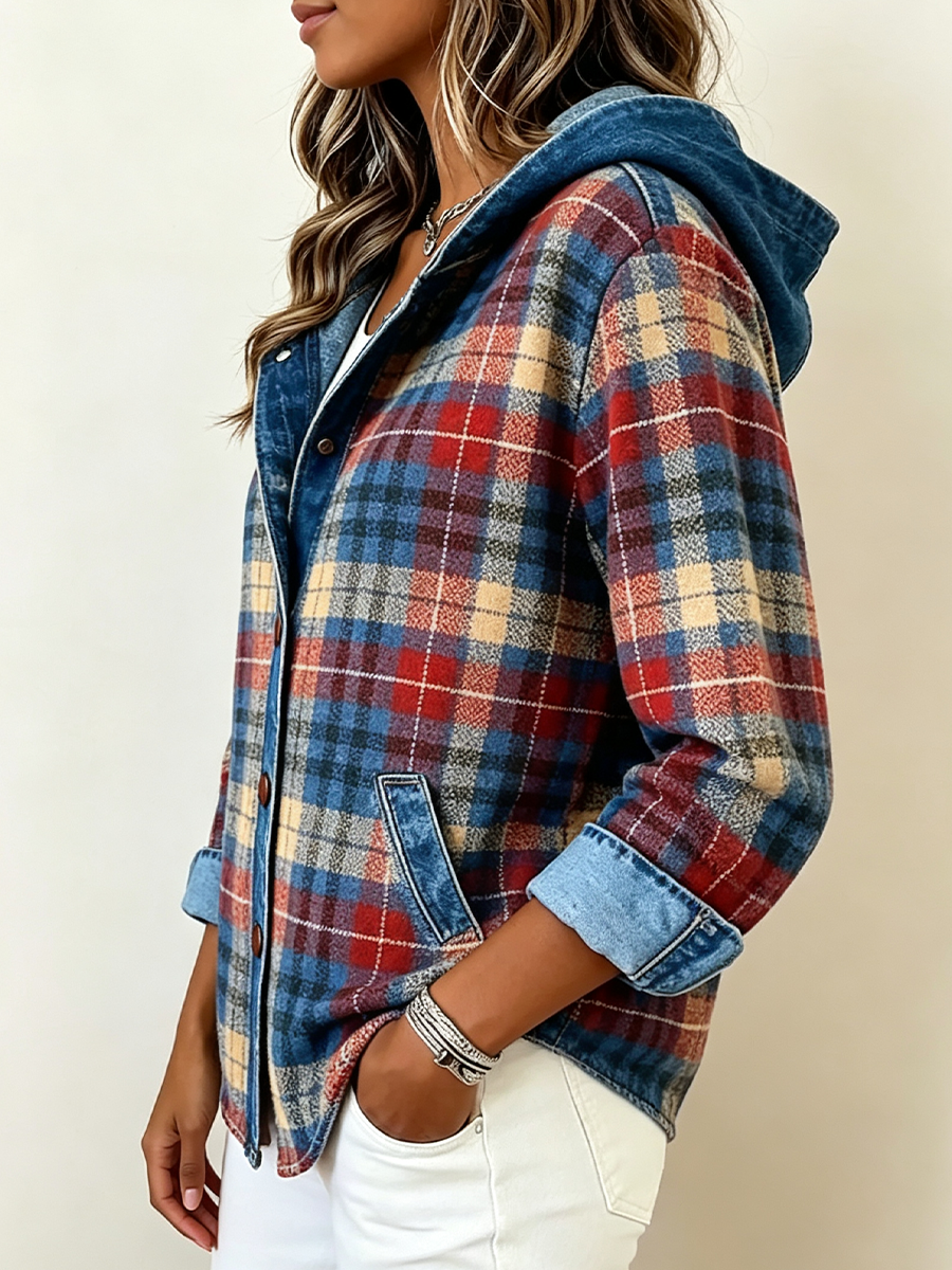 Harper | Plaid Hooded Shacket