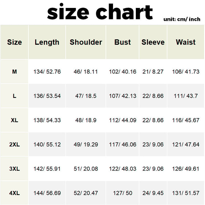 Casual v-neck long dress with short sleeves for women
