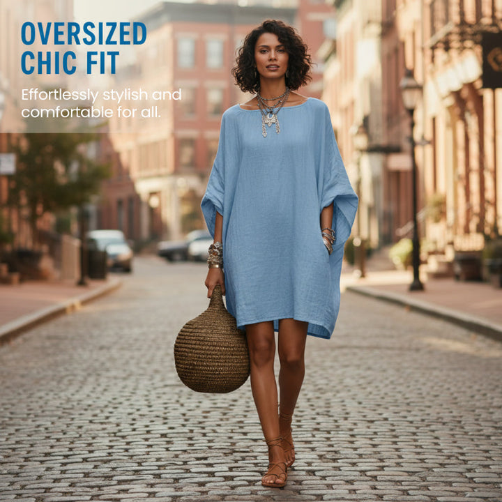 Vivienne Oversized Batwing Midi Dress