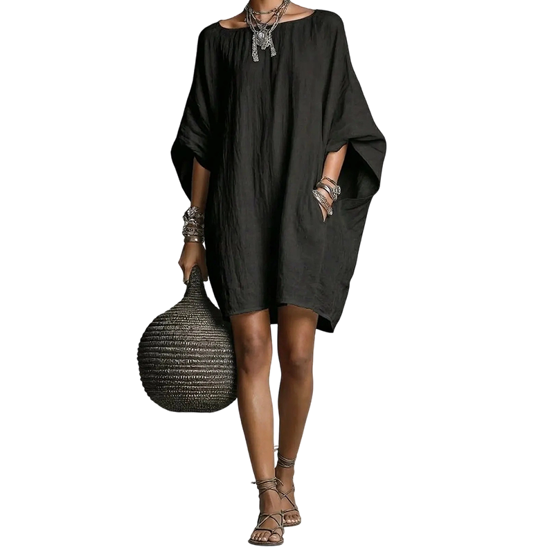 Vivienne Oversized Batwing Midi Dress