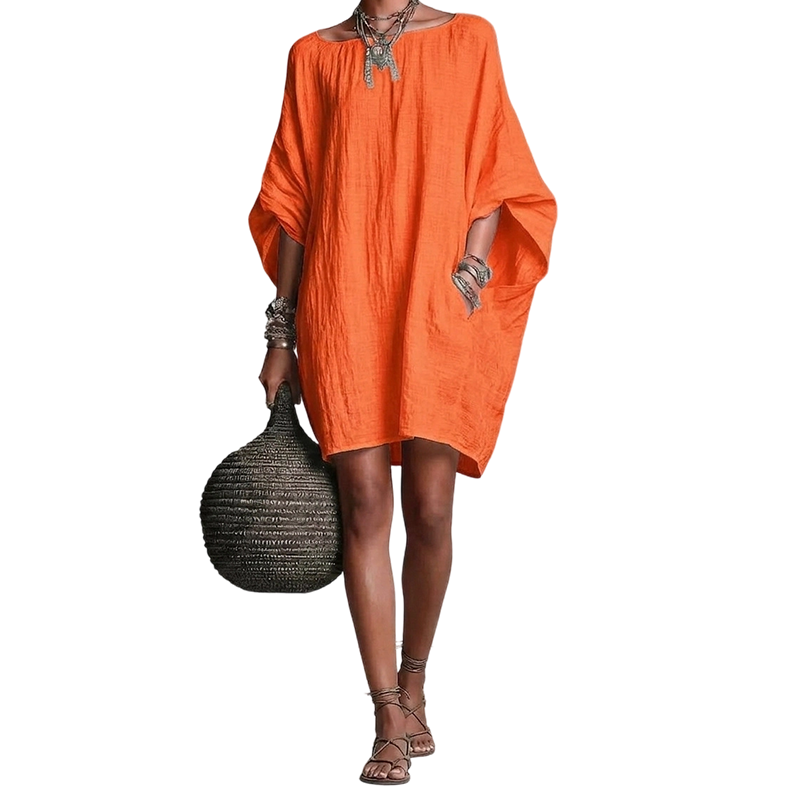 Vivienne Oversized Batwing Midi Dress