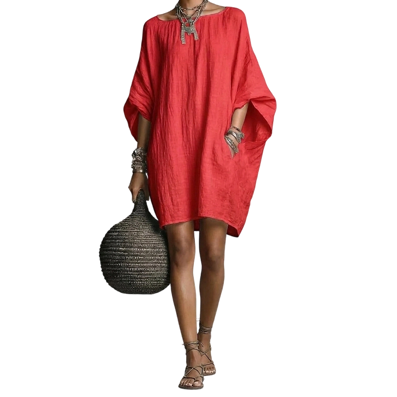 Vivienne Oversized Batwing Midi Dress