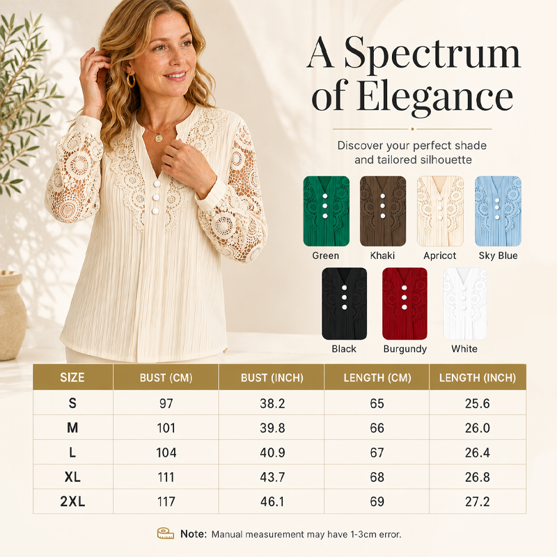 Lace sleeve V-neck top ribbed long sleeve for women