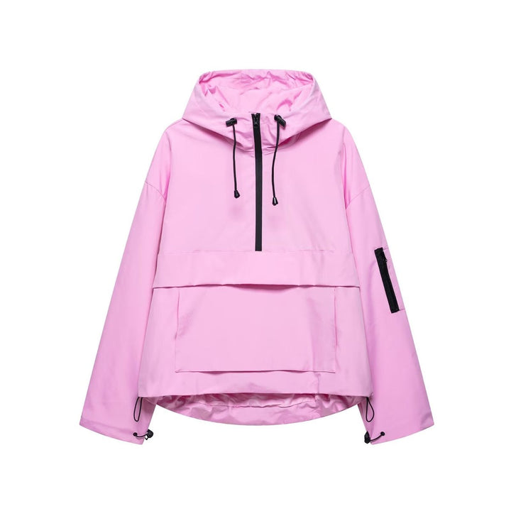 Oversized Half-Zip Anorak Jacket for Women