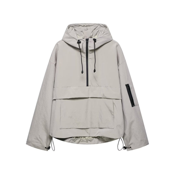 Oversized Half-Zip Anorak Jacket for Women