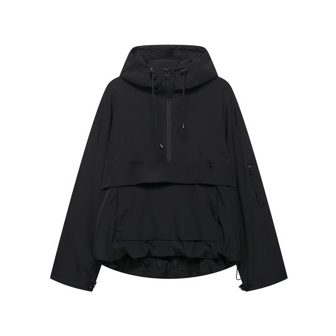 Oversized Half-Zip Anorak Jacket for Women