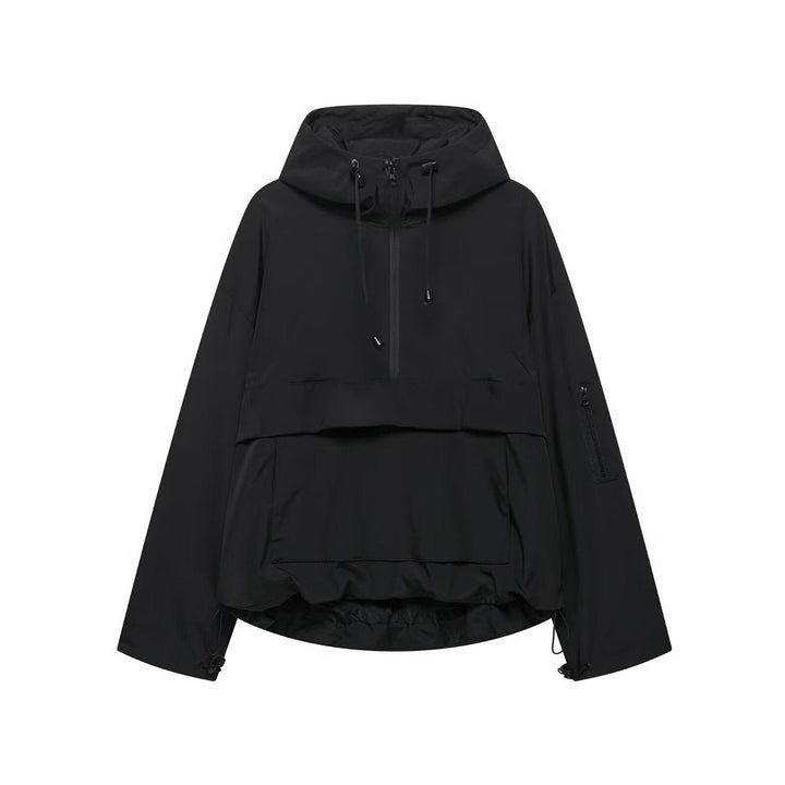 Oversized Half-Zip Anorak Jacket for Women