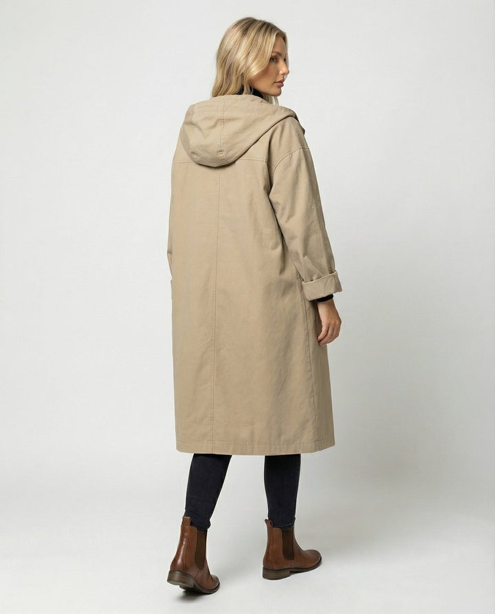 Waterproof Hooded Trench Coat for Women