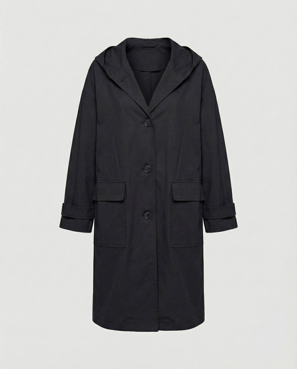 Waterproof Hooded Trench Coat for Women
