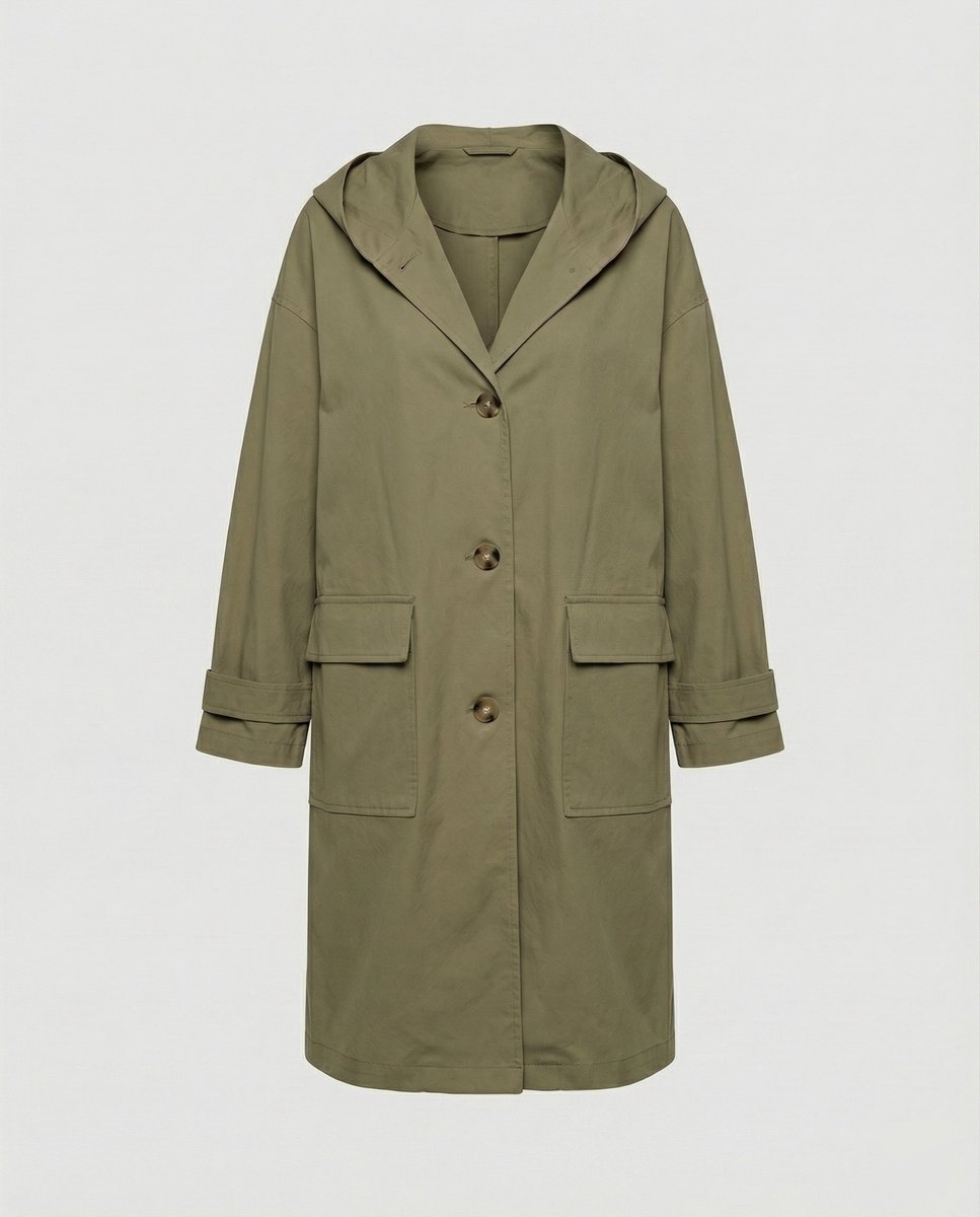 Waterproof Hooded Trench Coat for Women