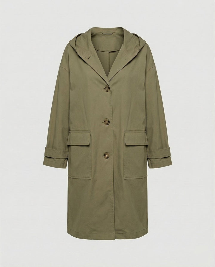 Waterproof Hooded Trench Coat for Women