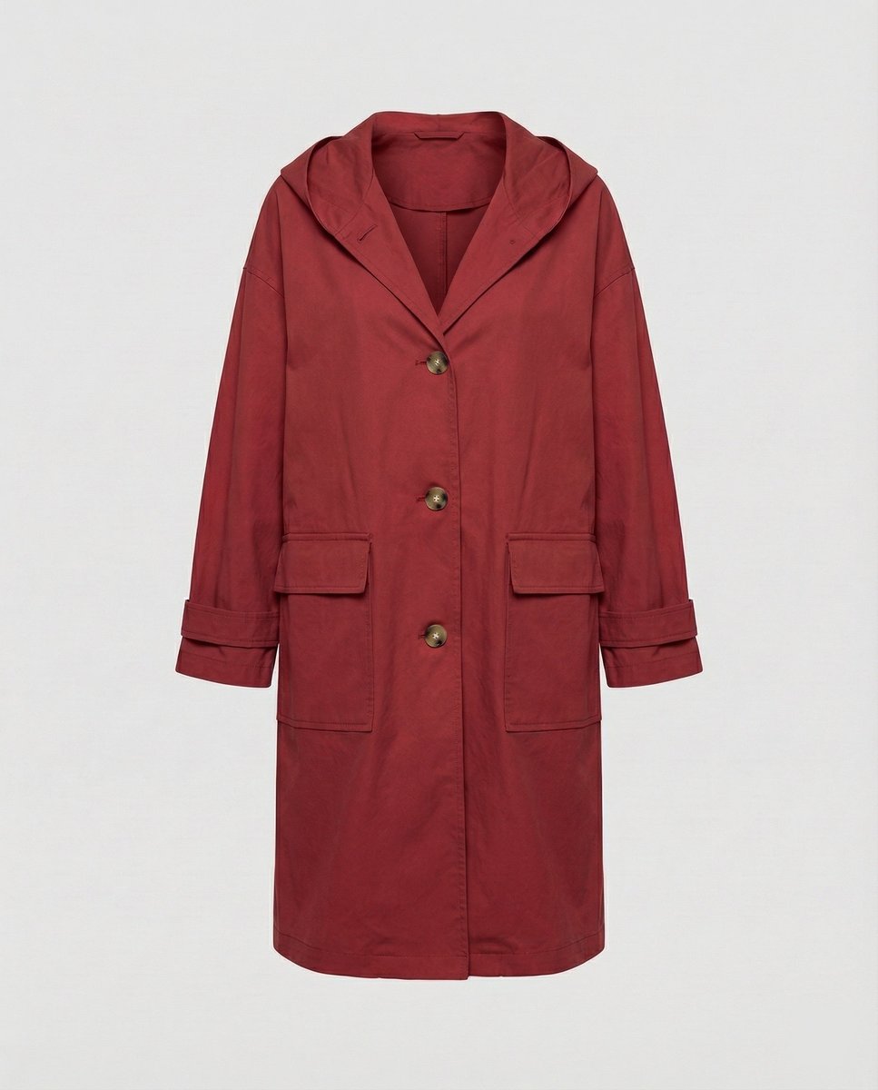 Waterproof Hooded Trench Coat for Women