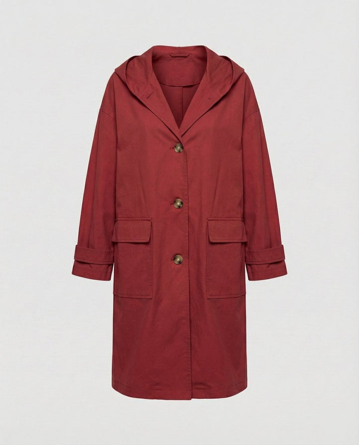 Waterproof Hooded Trench Coat for Women