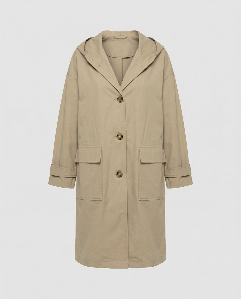 Waterproof Hooded Trench Coat for Women