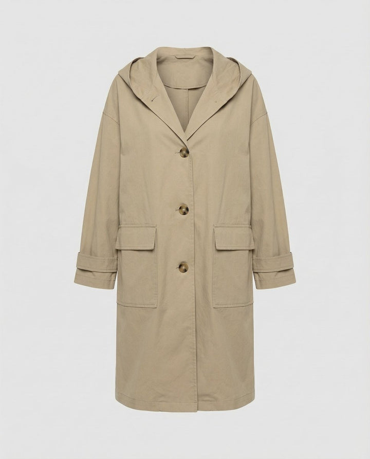 Waterproof Hooded Trench Coat for Women