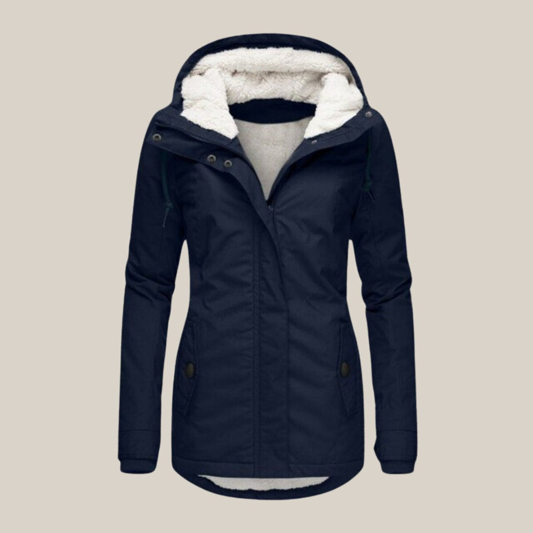 Sherpa-Lined Fleece Winter Coat for Women
