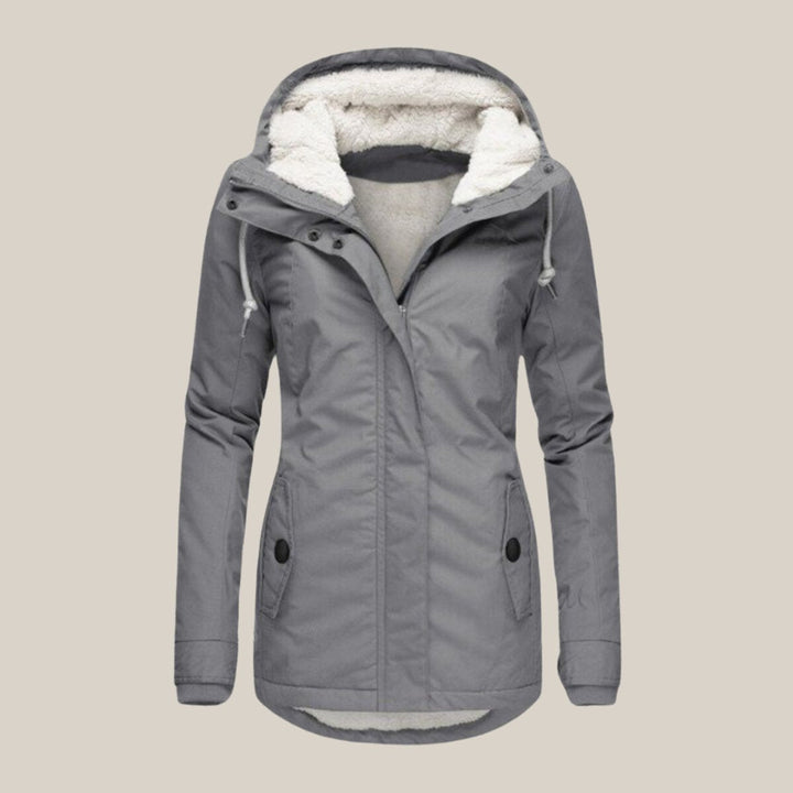 Sherpa-Lined Fleece Winter Coat for Women
