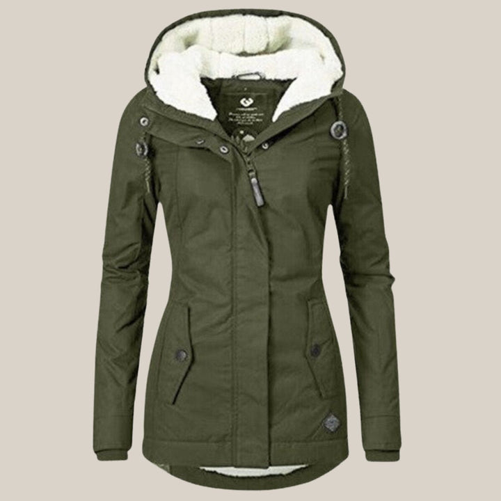 Sherpa-Lined Fleece Winter Coat for Women